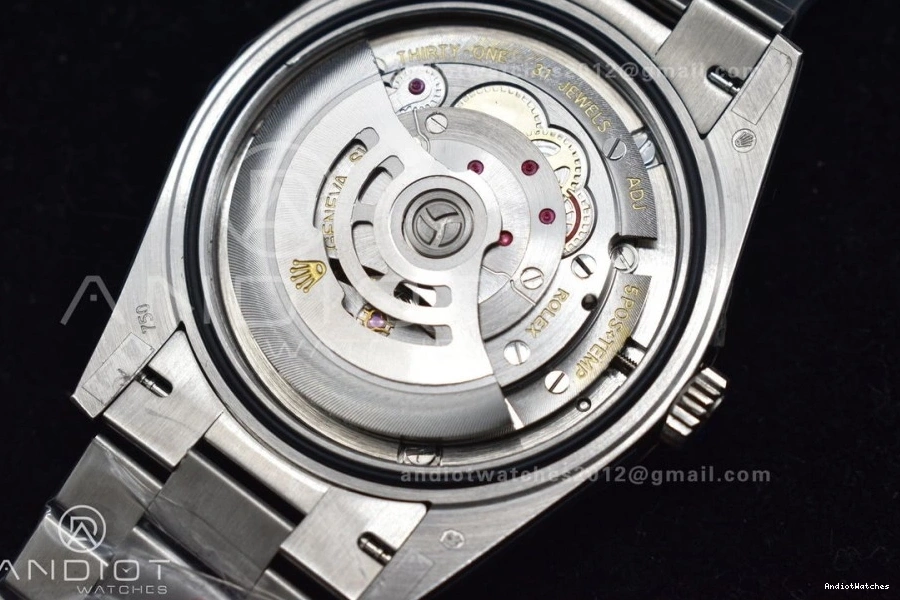 710 GMF Arabic A3255 Steel Dial Cozy Markers SS Blue V on DayDate President Bracelet 40 Iced 904L 1025